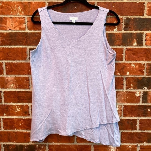 Pure J. Jill Womens Medium Linen Blend Layered Sharkbite Tunic Tank - Picture 1 of 9